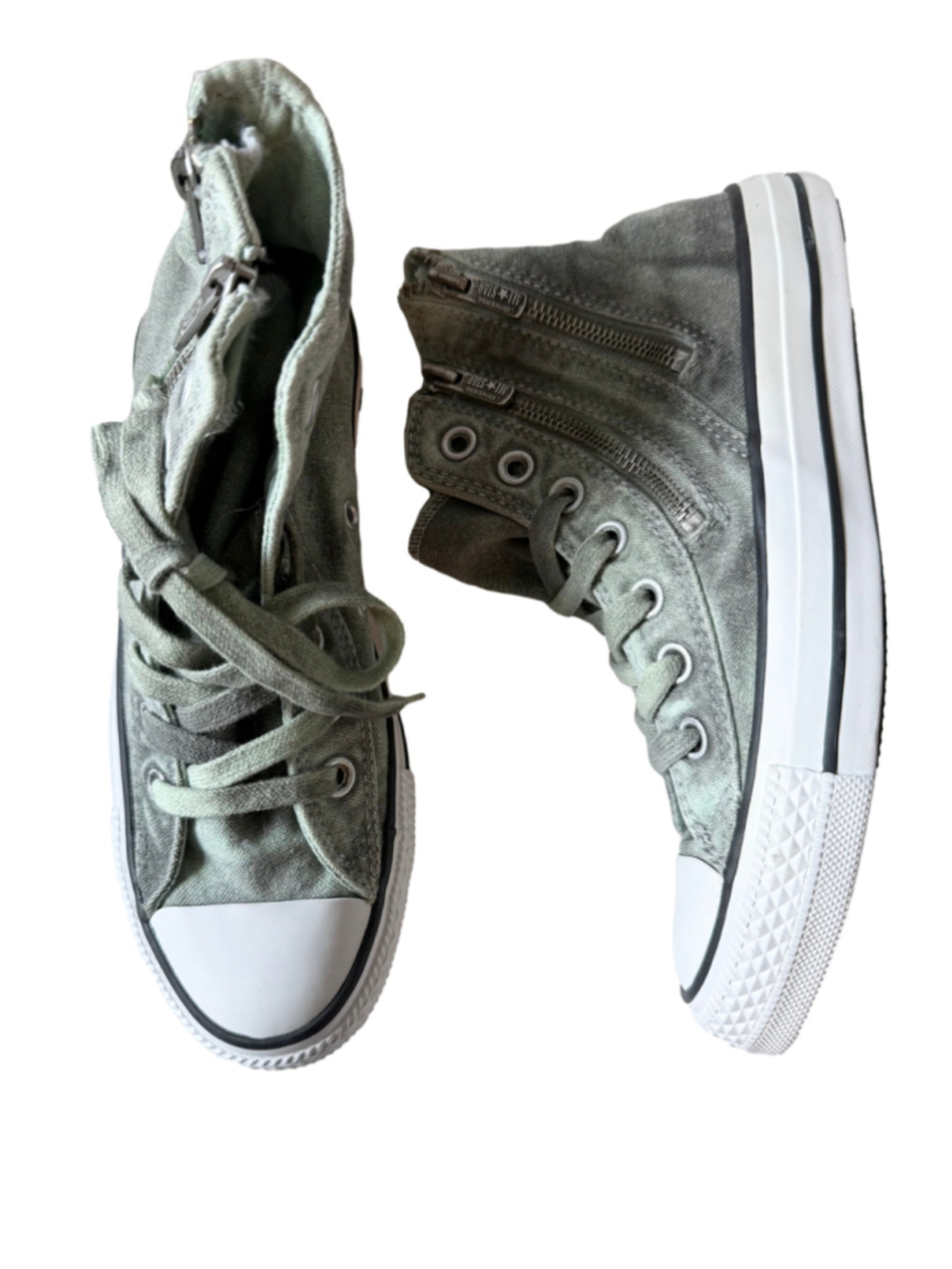 NEW Women's Converse Chuck Taylor All Star Hi Dual Zip Mint Green Size 6.5/37
